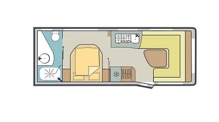 Eriba Nova 590 Ambience, Test, Queensbett, Raumbad Eriba Nova 590 Ambience