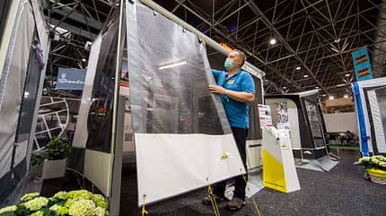 dwt Markisenerweiterung, Neuheiten Zubehör, Caravan Salon dwt Markisenerweiterung
