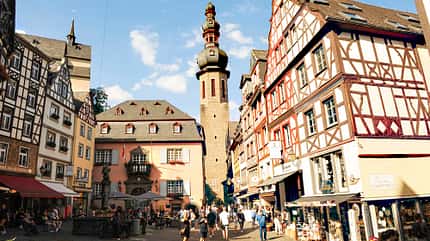 Reisen, Deutschland, Mosel, StellplŠtze Mobiltour an der Mosel