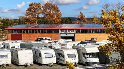 Winter-Abstellplätze, caravan, Winter, Parken Winter-Abstellplätze Caravan