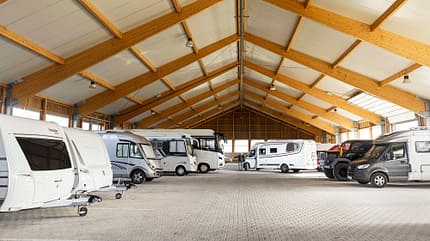 Winter-Abstellplätze, caravan, Winter, Parken Winter-Abstellplätze Caravan