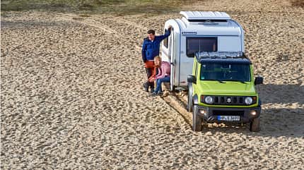niewiadow, suzuki, jimny, test, zugwagen, caravan, camper Niewiadów und Suzuki Jimny