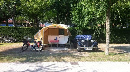 Leser-Mobil, Klapp-Caravan, Dethleffs, Retro, Vintage Leser-Mobil Klapp-Caravan Dethleffs