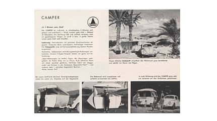 Leser-Mobil, Klapp-Caravan, Dethleffs, Retro, Vintage Leser-Mobil Klapp-Caravan Dethleffs