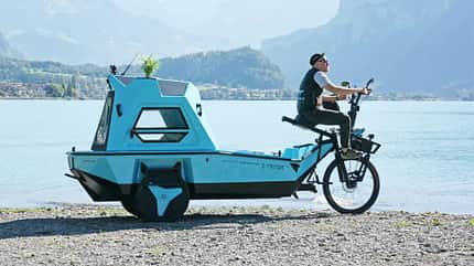 Zeltini Z-Triton, Update 2022 (Serienmodell), schwimmendes Wohn-Lasten-Elektrofahrrad Zeltini Z-Triton