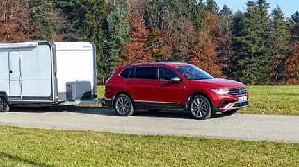 Zugwagentest, Zugwagen, VW, Tiguan Allspace VW Tiguan Allspace im Zugwagentest