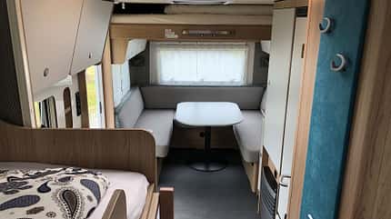 Dethleffs Aero Up 530 KR (2023); Wohnwagen, Caravan, Neuheit 2023 Hubbett Wohnwagen Dethleffs Aero Up 530 KR (2023)