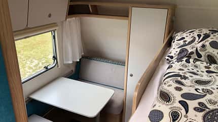 Dethleffs Aero Up 530 KR (2023); Wohnwagen, Caravan, Neuheit 2023 Hubbett Wohnwagen Dethleffs Aero Up 530 KR (2023)