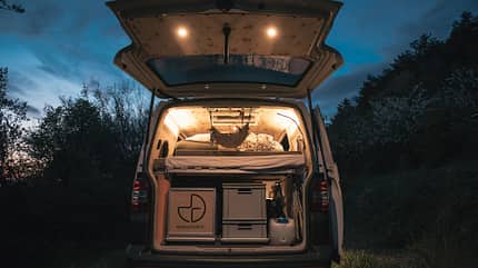 Easygoinc. Roamer, Campervan, VW T6, individueller Ausbau Easygoinc. Roamer Hängematte