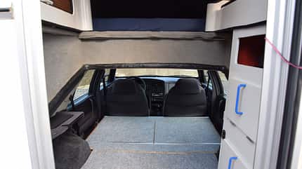 Saab 9000 CC Toppola Camper Saab 9000 CC Toppola Camper Liegefläche unten