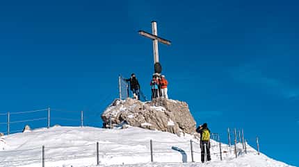 Kleinwalsertal, Oesterreich, Wintersport Kleinwalsertal Gipfelkreutz