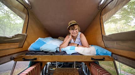 Bischofberger Family, Oldtimer, Camper Bischofberger Family Bett