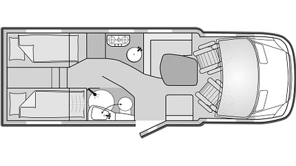 Grundriss Eura Mobil Profila T MB 696 EB (2023) Grundriss Eura Mobil Profila T MB 696 EB (2023)