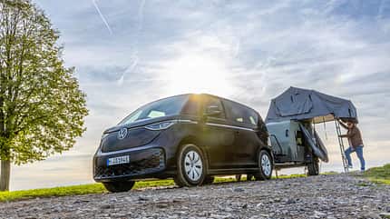 Zugwagen, Caravan, Test, Gespanntest ID Buzz + Kuckoo-Camper Dachzelt