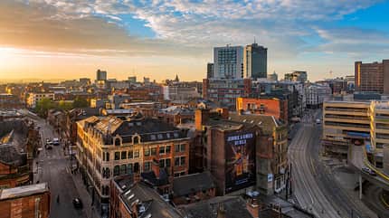 Skyline, Manchester, England, Stadt, City Skyline, Manchester, England