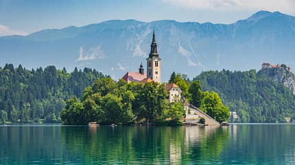Bleder See, Bled, Slowenien, Kirche, Alpen Bleder See, Bled, Slowenien, Kirche, Alpen