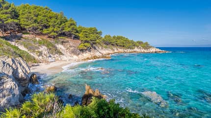 Strand, Kavourotripes, Haldidiki, Griechenland Strand, Kavourotripes, Haldidiki, Griechenland