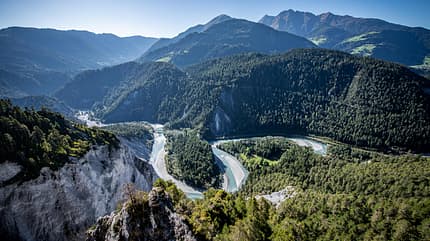 Rhein, Berge, Rheinschlucht, Schweiz, Alpen Alpen, Berge, Flusslauf, Rheinschlucht