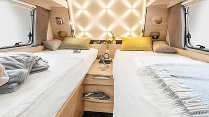 Licht, Kopfteil, Ambiente, Schlafzimmer, Caravan, Einzelbetten Licht, Kopfteil, Ambiente, Schlafzimmer, Caravan, Einzelbetten