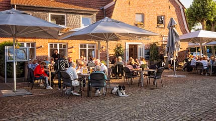 Muenster, Reise, Deutschland Muenster Cafe