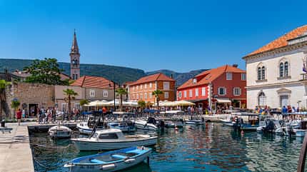 mobil-tour, kroatien, split, makarska-riviera, brac, hvar Mobil-Tour durch Kroatien - Hafen von Jelsa