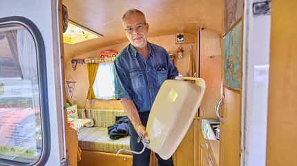 Caravan Oldtimer Dethleffs Caravan Oldtimer Dethleffs Wasser