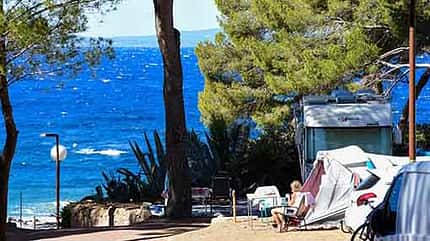 camping, plage, dramont, mittelmeer, frankreich Camping La Plage du Dramont - Mittelmeer