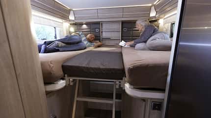 Wohnmobil, Kabe Royal, Test Test Kabe Royal Ausziehbares Bett