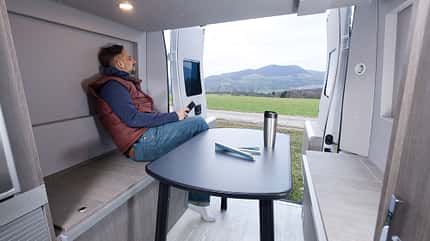Test, Reisemobil, Furgok Landsberg Test Furgok Sitzgruppe unter dem Bett