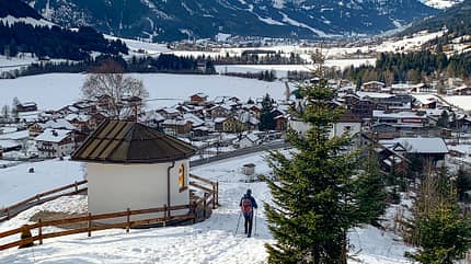 Tannheimer Tal, Oesterreich, Winter, Camping Tannheimer Tal Wanderung f