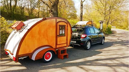Leserwohnwagen, Oldtimer, Teardrop Lesermobil Wohnwagen x