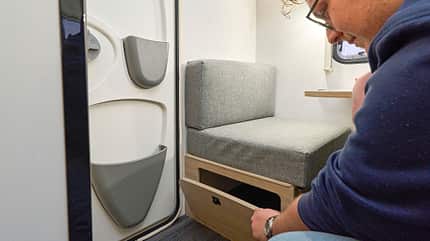 Silver Trend 380 (2023), Hubdach Caravan, Test Silver Trend 380 (2023) Sitze f