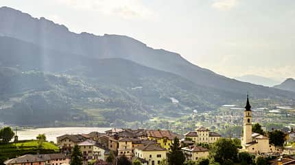 Reise Trentino Caldonazzo See Abendstimmung