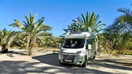 Wohnmobil vor Palmen Wohnmobil vor Palmen