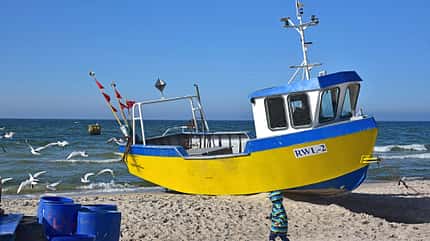 westpommern, ostsee, seenplatte, polen Westpommern - Fischerkahn