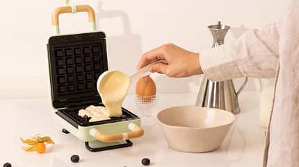 Compact Sandwichgrill, Mini-Waffeleisen, 2-in-1-Gerät Waffeleisen