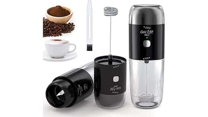 Maythank Milchaufschäumer, Kaffeemühle, Kombigerät Kaffeemühle, Milchaufschäumer
