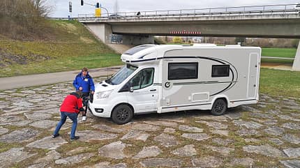 Filmteam, Chausson, Brücke, Clevercampen, Dreh Shooting