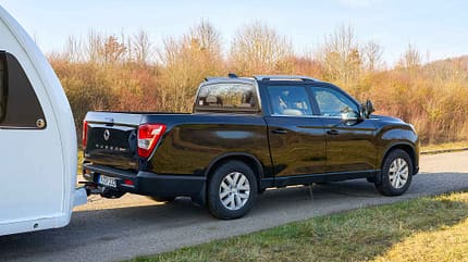 ssangyong, musso, grand, zugwagentest Ssangyong Musso Grand im Zugwagentest - Ladefläche