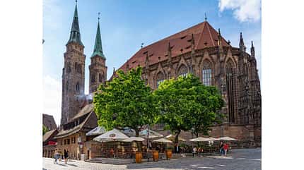 Nuernberg, Bayern, Reise Nuernberg Reise Marktplatz
