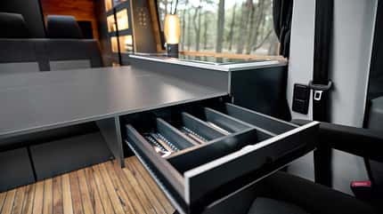 Campingbus Custom-Bus Camper XL, Campervan, Camper, Design Custom-Bus Camper XL Besteckschublade