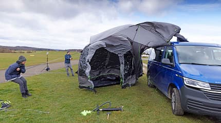 Vorzelte, Test Vorzelte Test Wind f