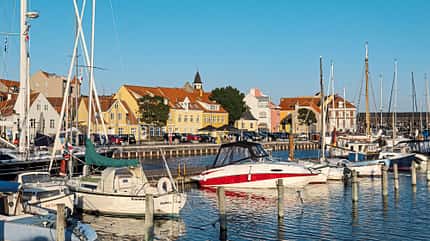 Faaborg, Hafen, Boote und Segelschiffe Faaborg, Hafen, Boote und Segelschiffe