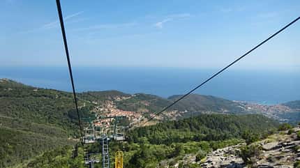 reise-tipp, elba, camping, italien Elba - Cabinovia