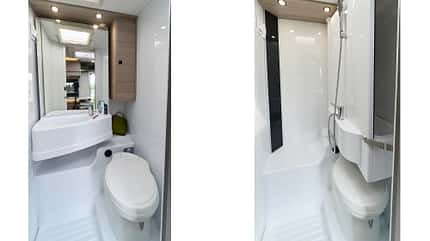 Schwenkwand, Sanitär, Camping-Bad, WC, Waschbecken Schwenkwand, Sanitär, Camping-Bad, WC, Waschbecken