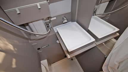 Badezimmer, Sanitär, Klappwaschbecken