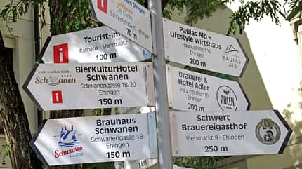 Barockstraße Oberschwaben Schild in Ehingen