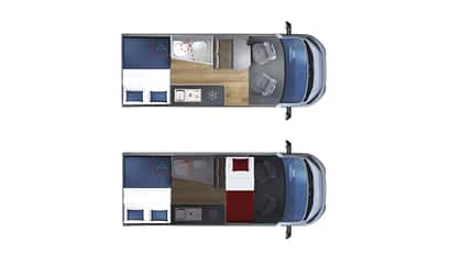Giottiline Giottivan 60FT, Campingbus, Campervan, Ford Transit Giottiline Giottivan 60FT Grundriss