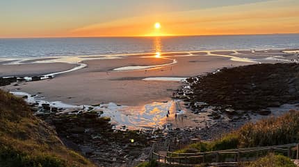 Equihen-Plage, Strand, Sonnenuntergang, Normandie Equihen-Plage, Strand, Sonnenuntergang, Normandie