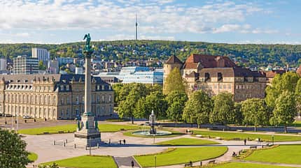 Schlossplatz, Stuttgart, Innenstadt, Wiese Schlossplatz, Stuttgart, Innenstadt, Wiese